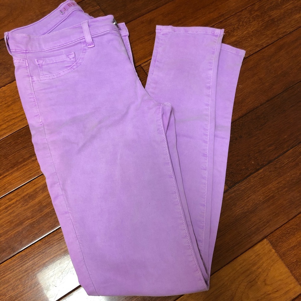 J Brand Neon Purple Skinny Pants